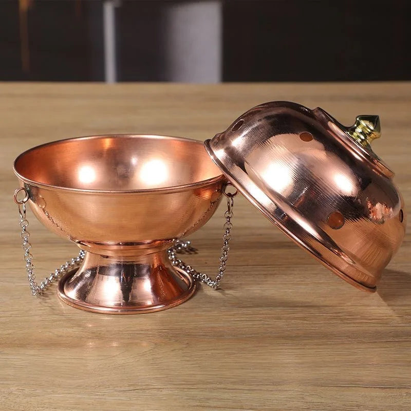 Hanging Incense Burner Red Copper