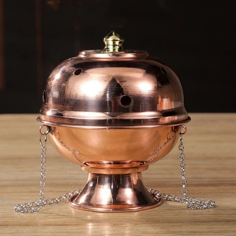 Hanging Incense Burner Red Copper